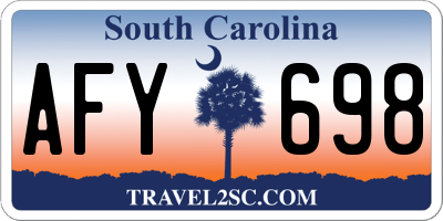 SC license plate AFY698