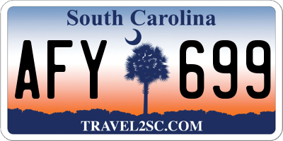 SC license plate AFY699
