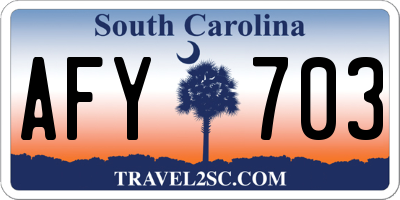SC license plate AFY703