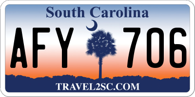 SC license plate AFY706