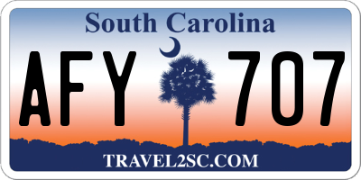 SC license plate AFY707
