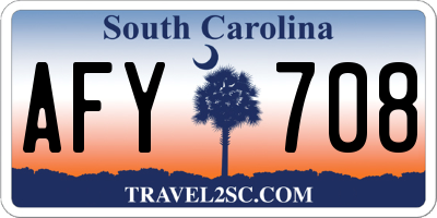 SC license plate AFY708