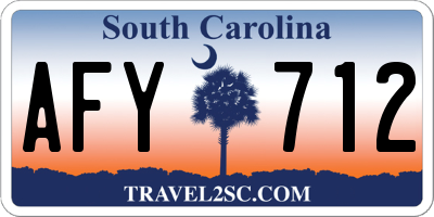 SC license plate AFY712