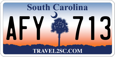 SC license plate AFY713
