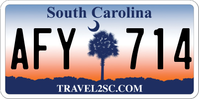 SC license plate AFY714