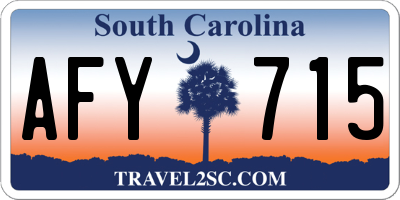 SC license plate AFY715