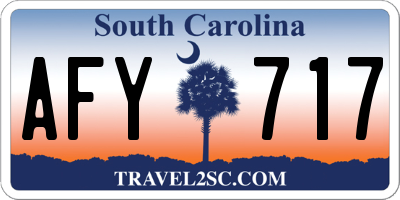 SC license plate AFY717