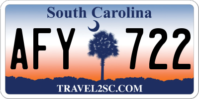 SC license plate AFY722