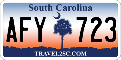 SC license plate AFY723