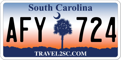 SC license plate AFY724