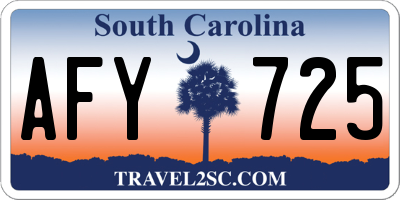SC license plate AFY725