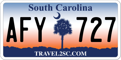 SC license plate AFY727