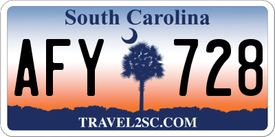 SC license plate AFY728