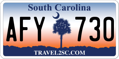 SC license plate AFY730
