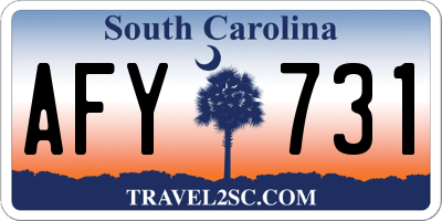 SC license plate AFY731