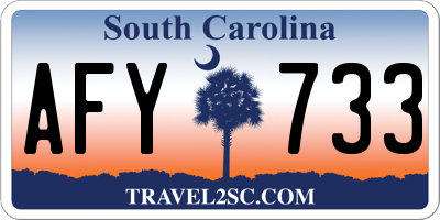 SC license plate AFY733