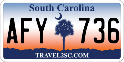 SC license plate AFY736