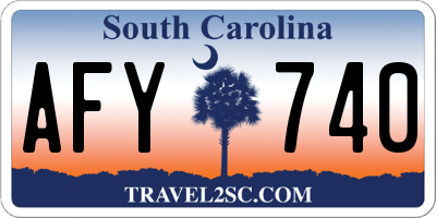 SC license plate AFY740