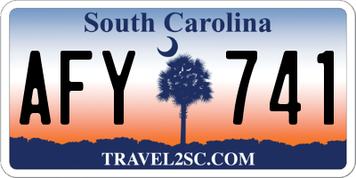 SC license plate AFY741