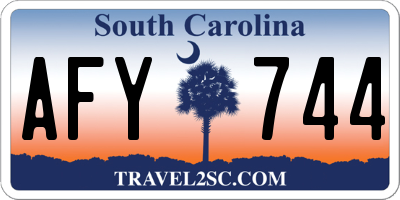 SC license plate AFY744