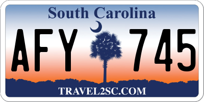 SC license plate AFY745
