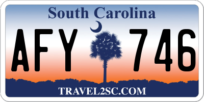 SC license plate AFY746