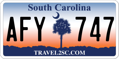 SC license plate AFY747