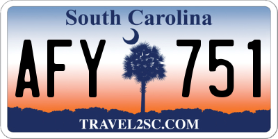 SC license plate AFY751