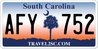 SC license plate AFY752