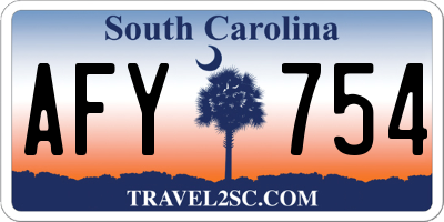 SC license plate AFY754