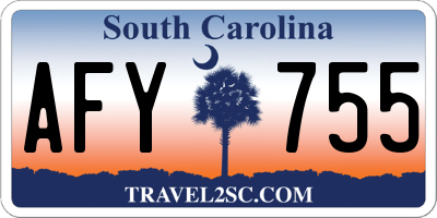 SC license plate AFY755