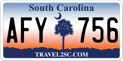 SC license plate AFY756