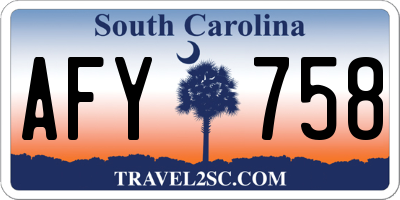 SC license plate AFY758