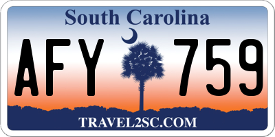 SC license plate AFY759