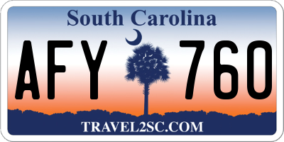 SC license plate AFY760