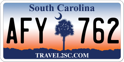 SC license plate AFY762