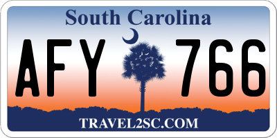 SC license plate AFY766