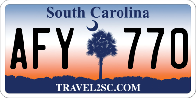 SC license plate AFY770