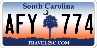 SC license plate AFY774