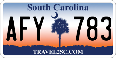 SC license plate AFY783