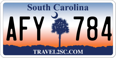SC license plate AFY784