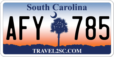 SC license plate AFY785
