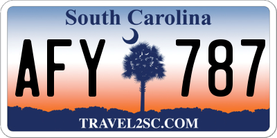 SC license plate AFY787