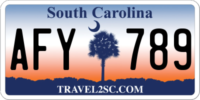 SC license plate AFY789