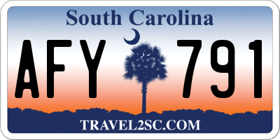 SC license plate AFY791