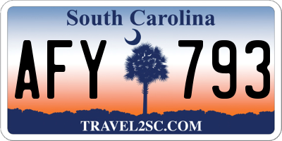 SC license plate AFY793