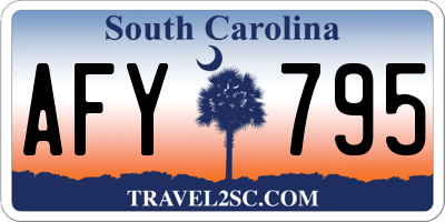 SC license plate AFY795