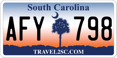 SC license plate AFY798