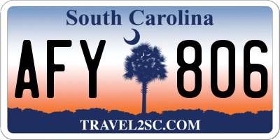 SC license plate AFY806