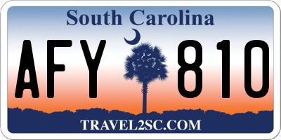 SC license plate AFY810